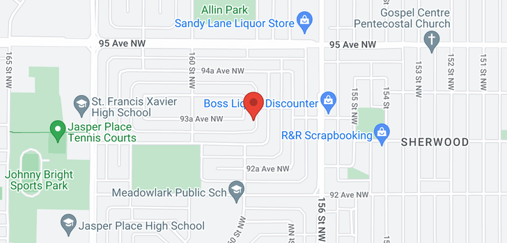 map of 9301 159 ST NW